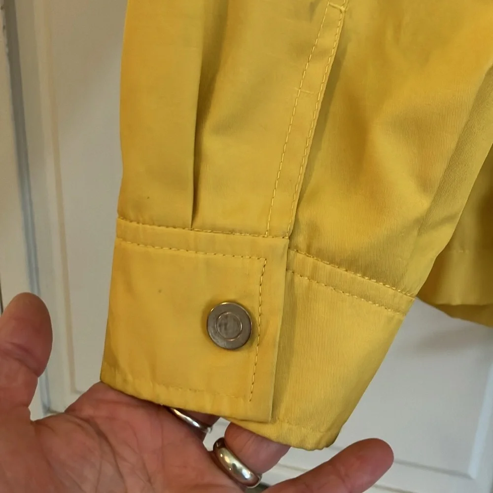 Yellow Hooded Belted Raincoat by Gallery Size Large EUC - Picture 5 of 16